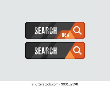 Search button, futuristic hi-tech UI design. Website, mobile applications icon, online design, business, gui or ui