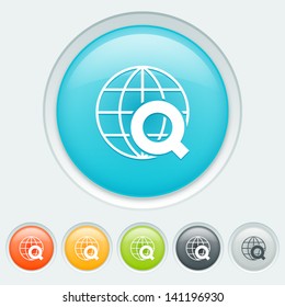 Search button in six colors: blue, orange, yellow, green, black and white