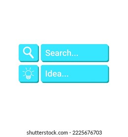 search button vector and idea button.