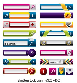 Search buttons and icons for the web