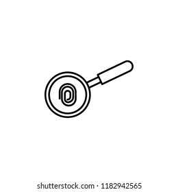 search by fingerprint icon. Element of crime and punishment icon for mobile concept and web apps. Thin line search by fingerprint icon can be used for web and mobile