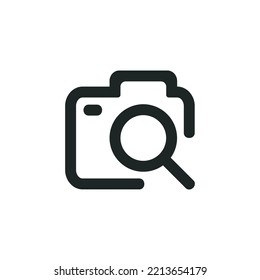 Search by image icon isolated on white background.