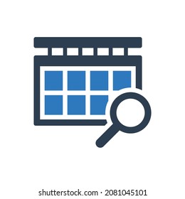 Search Calendar Icon - Date Search Icon