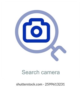 Search camera and find icon concept