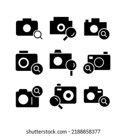 search camera icon or logo isolated sign symbol vector illustration - Collection of high quality black style vector icons
