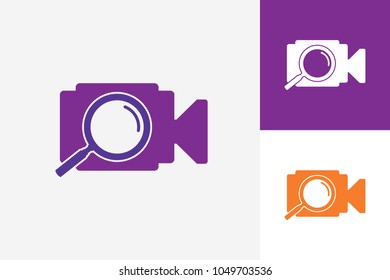 Search Camera Video Logo Template Design Vector, Emblem, Design Concept, Creative Symbol, Icon