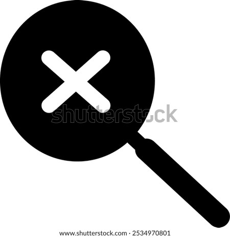 Search cancel icon. Magnifying glass delete vector icon. Replaceable vector design.