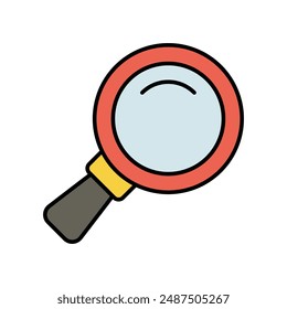 search cap icon with white background vector stock illustration