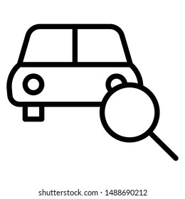 search car thin line vector icon