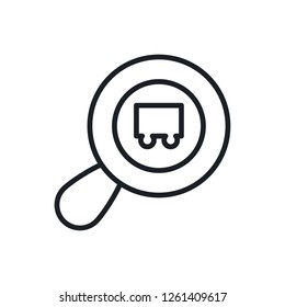 search cargo vector icon