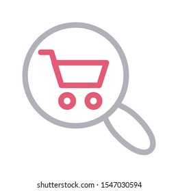 search cart colour line icon 
