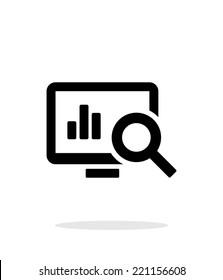 Search chart icon on white background. Vector illustration.