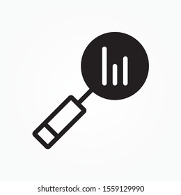 Search chart icon. Vector illustration.