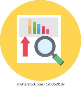 Search Chart Vector Flat Colour Icon Stock Vector (Royalty Free ...