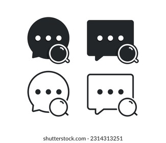 Search chat icon. Illustration vector