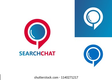 Search Chat Logo Template Design Vector, Emblem, Design Concept, Creative Symbol, Icon