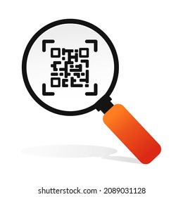 Search check qr code. Scan bar code. Illustration vector