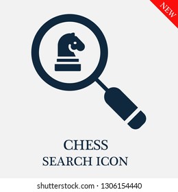 search Chess icon. Editable search Chess icon for web or mobile.