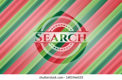 Search christmas colors emblem. Vector Illustration. Detailed.