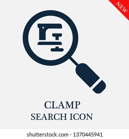 search Clamp icon. Editable search Clamp icon for web or mobile.