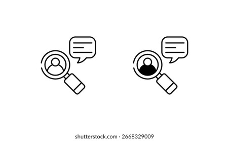 Search Client icon design with white background stock illustration