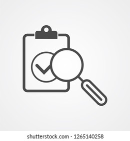 Search clipboard vector icon sign symbol