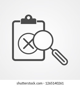 Search clipboard vector icon sign symbol