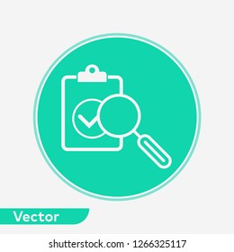 Search clipboard vector icon sign symbol