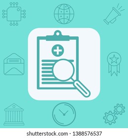 Search clipboard vector icon sign symbol