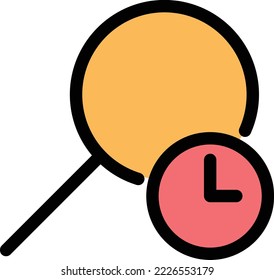 Search Clock Vector Icon which is suitable for commercial work and easily modify or edit it
