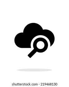 Search cloud computing simple icon on white background. Vector illustration.