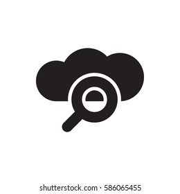search cloud icon illustration isolated vector sign symbol