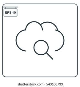 Search cloud Icon, Vector