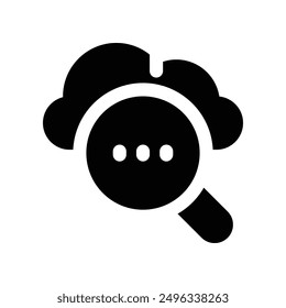 search cloud icon. vector glyph icon for your website, mobile, presentation, and logo design.