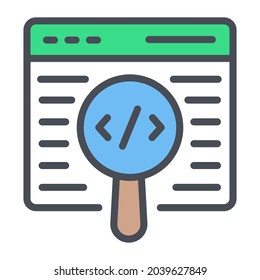 search coding flat line design, SEO and web flat design for mobile concepts and web apps. Collection of modern infographic logo and pictogram.