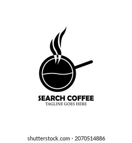 search coffee location illustration design logo vector