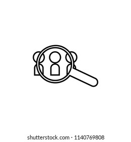search for colleagues icon. Element of communication icon for mobile concept and web apps. Thin line search for colleagues icon can be used for web and mobile