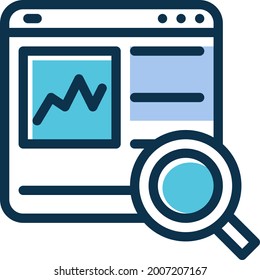 Vektorgrafik oder Logo-Design-Illustration mit Suchfarbensymbole ( Marketing-Symbol-Set )