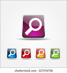 Search Colorful Vector Icon Design