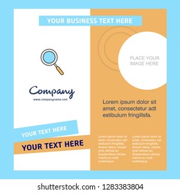 Search Company Brochure Template. Vector Busienss Template