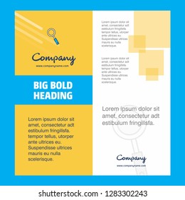 Search  Company Brochure Title Page Design. Company profile, annual report, presentations, leaflet Vector Background