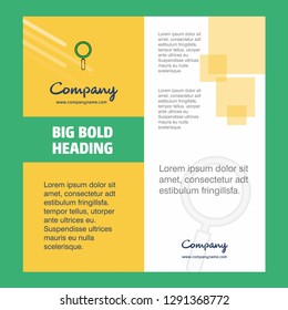 Search  Company Brochure Title Page Design. Company profile, annual report, presentations, leaflet Vector Background