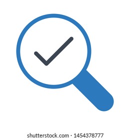 search complete glyph colour vector icon
