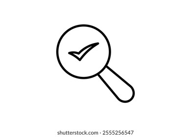 Search Complete icon. icon related to Search. suitable for web site, app, user interfaces, printable etc. line icon style. simple vector design editable