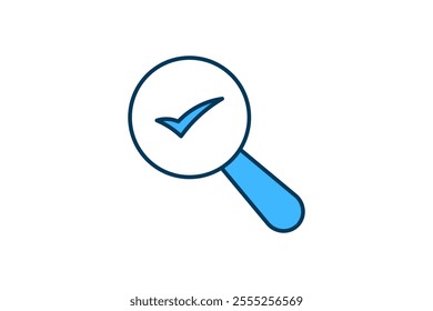 Search Complete icon. icon related to Search. suitable for web site, app, user interfaces, printable etc. flat line icon style. simple vector design editable