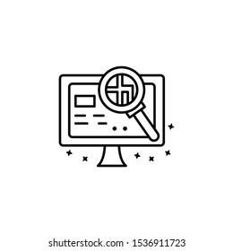 Search computer gps icon. Element of maps and navigator icon