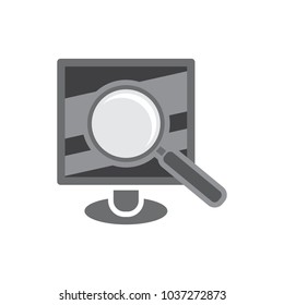 Search Computer Logo Icon Design
