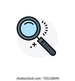 Search concept Isolated Line Vector Illustration editable Icon