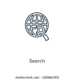 Search concept line icon. Linear Search concept outline symbol design. This simple element illustration can be used for web and mobile UI/UX.