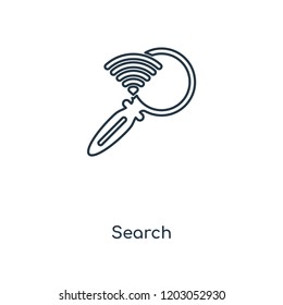 Search concept line icon. Linear Search concept outline symbol design. This simple element illustration can be used for web and mobile UI/UX.